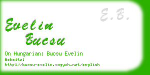 evelin bucsu business card